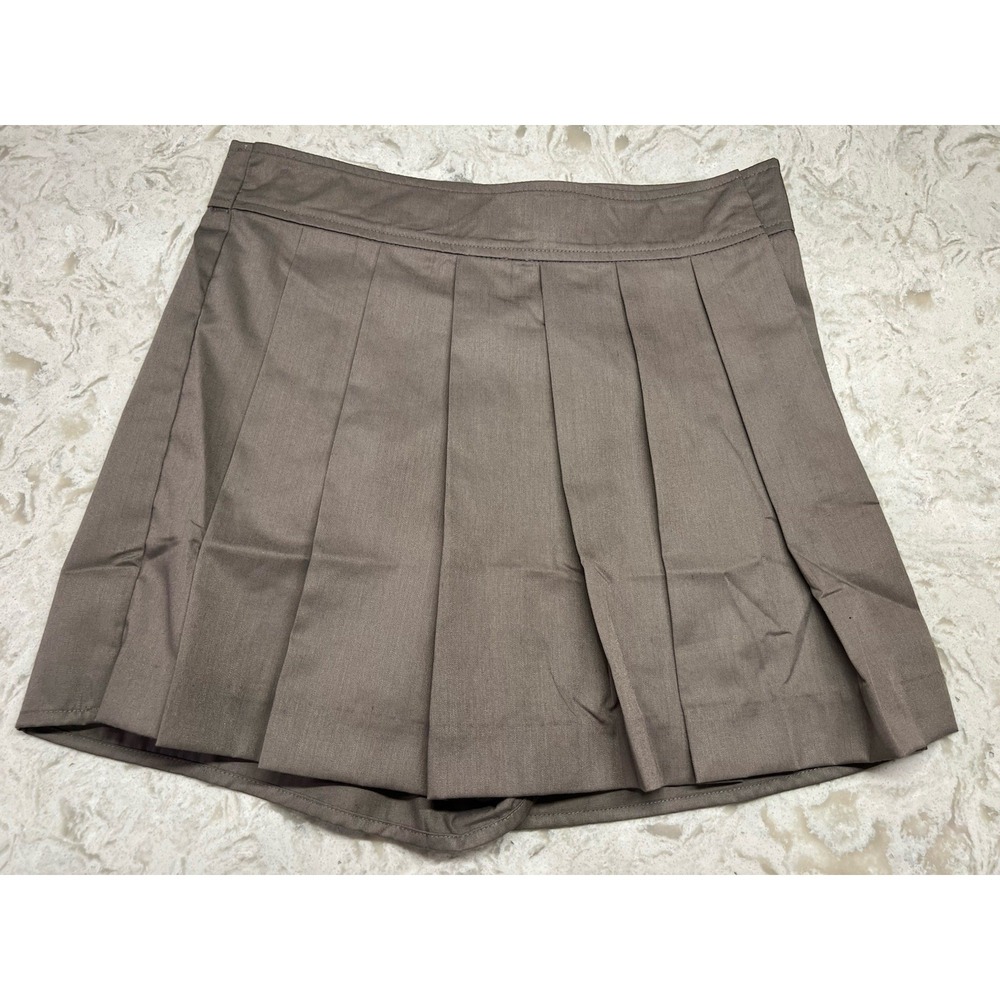 MABLE PLEATED OVERLAY TENNIS TAN SKORT SMALL
